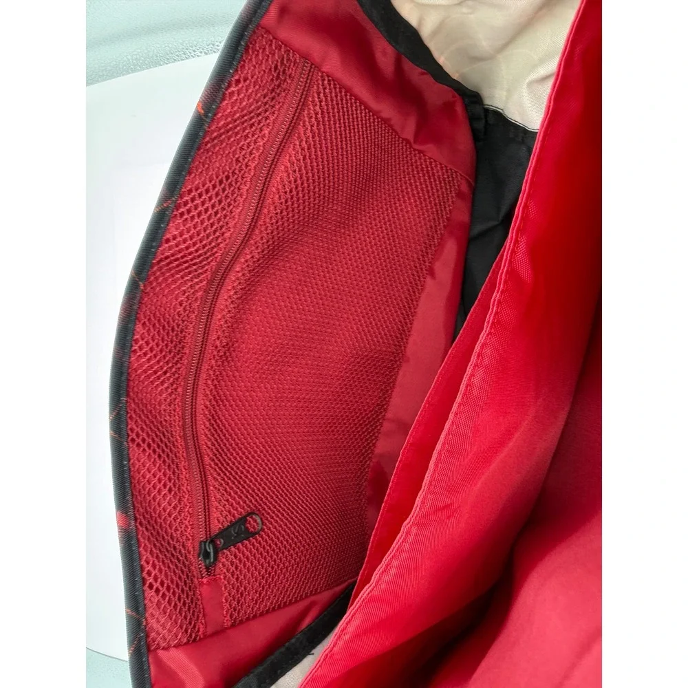 JanSport Throttle Messenger Bag Red Riff Bomber Plaid 15in Laptop Travel TZV09KU